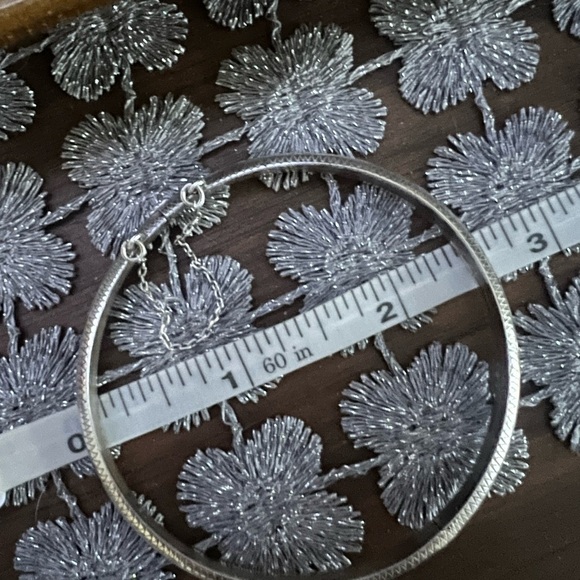 Vintage Sterling Silver bangle bracelet hinged engraved design 925 solid - Picture 5 of 6